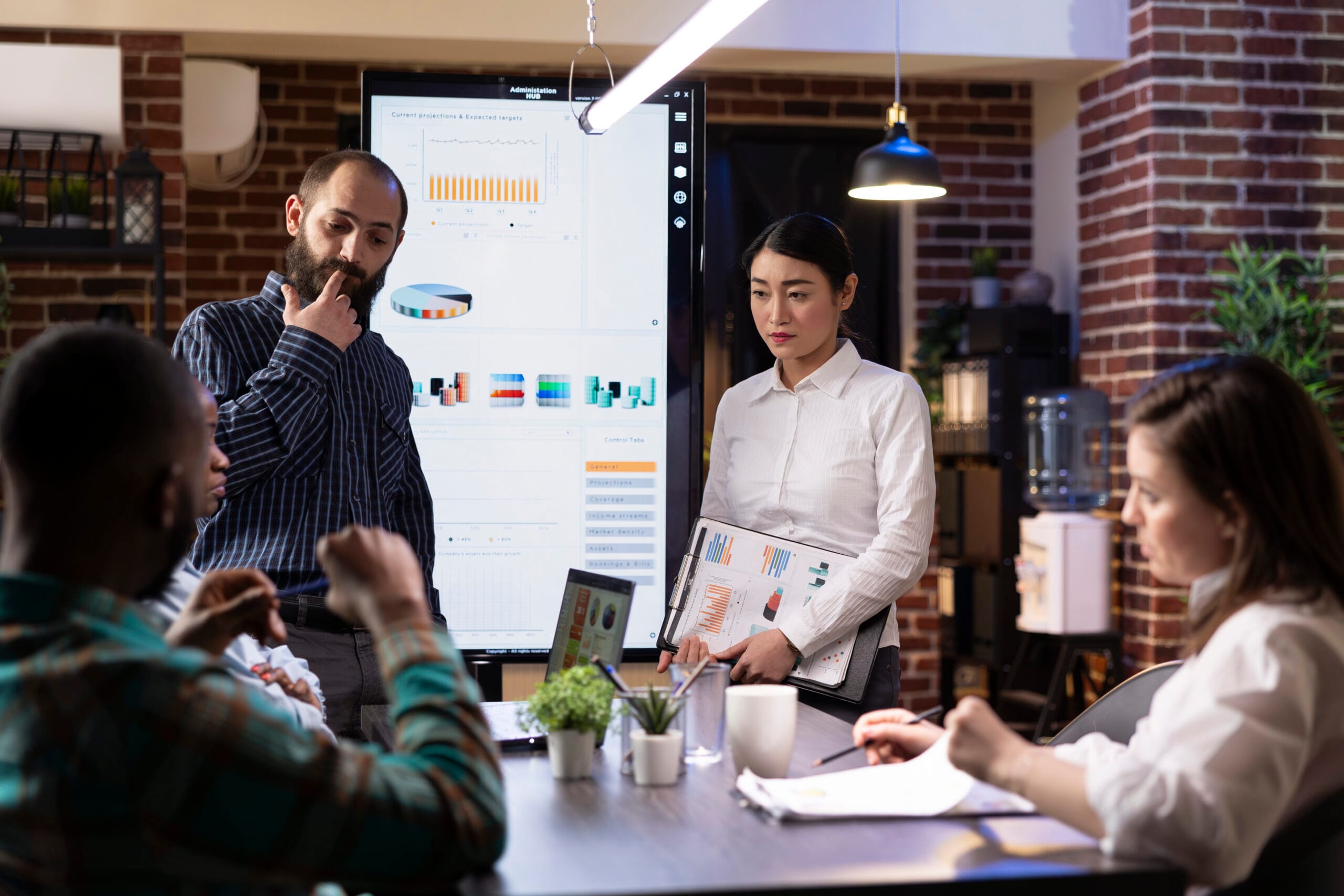 Professionals Analyzing Financial Trends